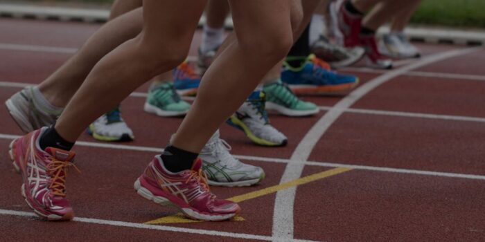 Läufer an der Startlinie